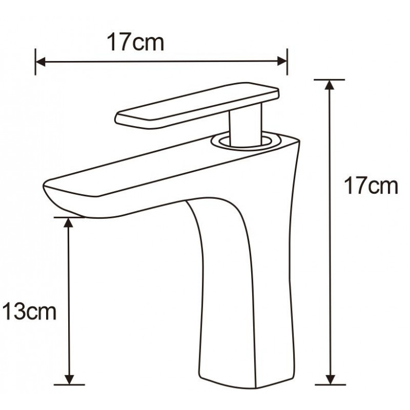 Mexen Indus robinet de lavabo, blanc/doré - 744600-25