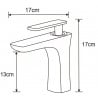 Mexen Indus robinet de lavabo, doré - 744600-50