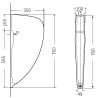 Mexen Cloison suspendue entre urinoirs, noir mat - 37117670