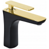 Mexen Indus robinet de lavabo, noir/doré - 744600-75