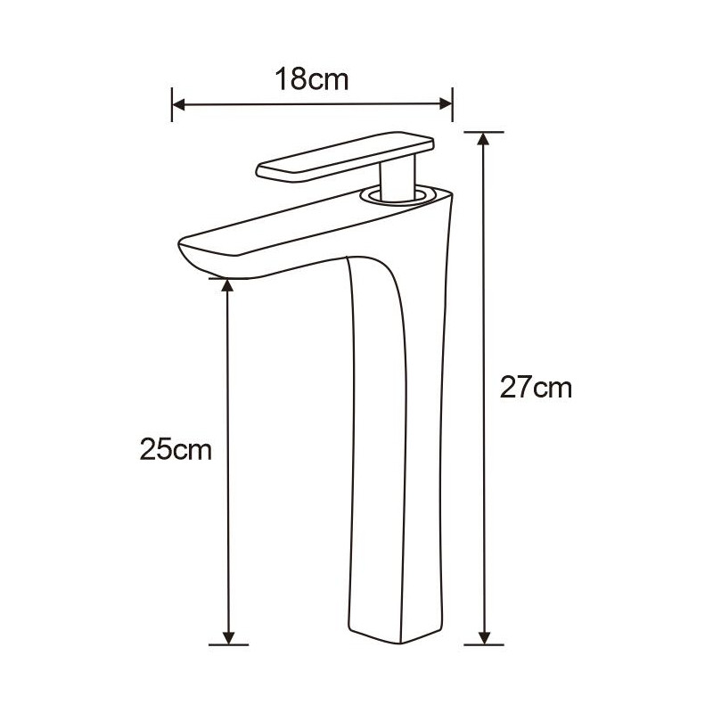 Mexen Indus robinet de lavabo haut, blanc/or - 744610-25
