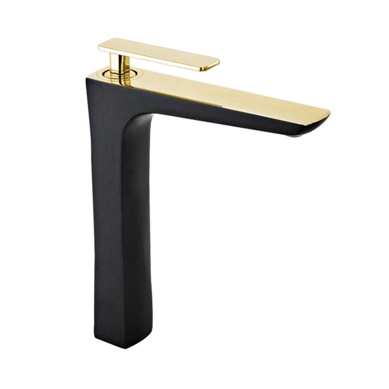Mexen Indus robinet de lavabo haut, Noir/Or - 744610-75