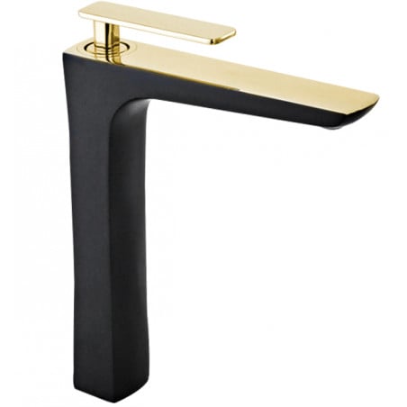 Mexen Indus robinet de lavabo haut, noir/doré - 744610-75
