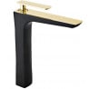 Mexen Indus robinet de lavabo haut, noir/doré - 744610-75