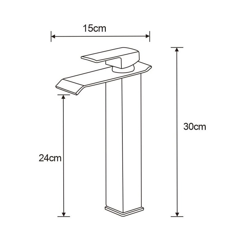 Mexen Apus robinet de lavabo haut, chromé - 744710-00