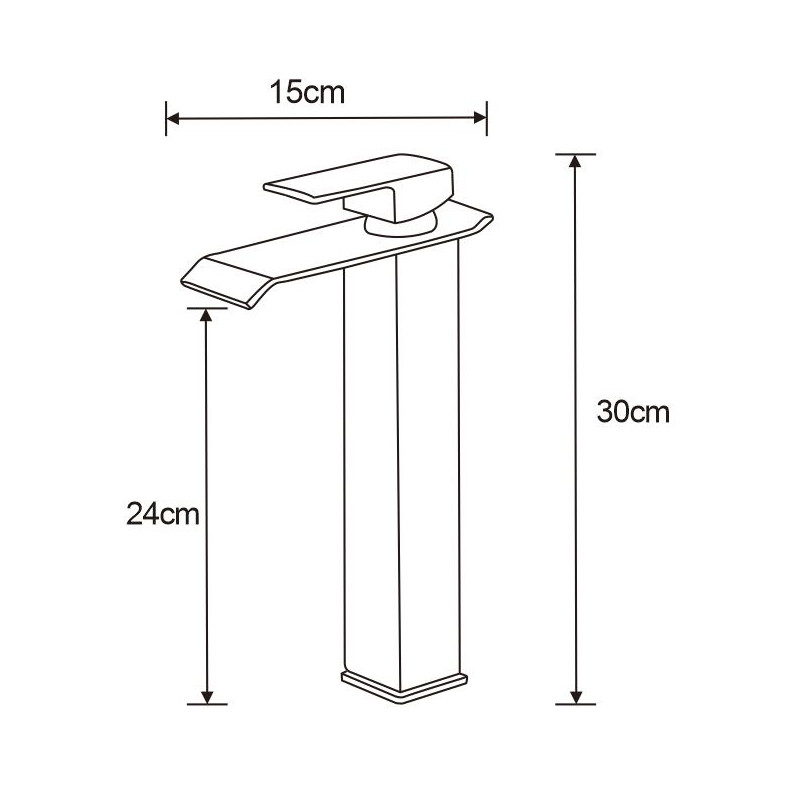 Mexen Apus robinet de lavabo haut, doré - 744710-50