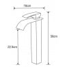 Mexen Aries robinet de lavabo haut, Chrome - 744810-00