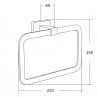 Mexen Asis porte-serviette, chrome - 7017632-00