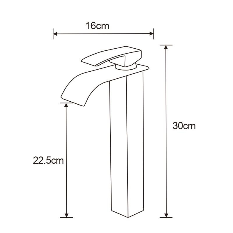 Mexen Aries robinet de salle de bain haut, noir - 744810-70
