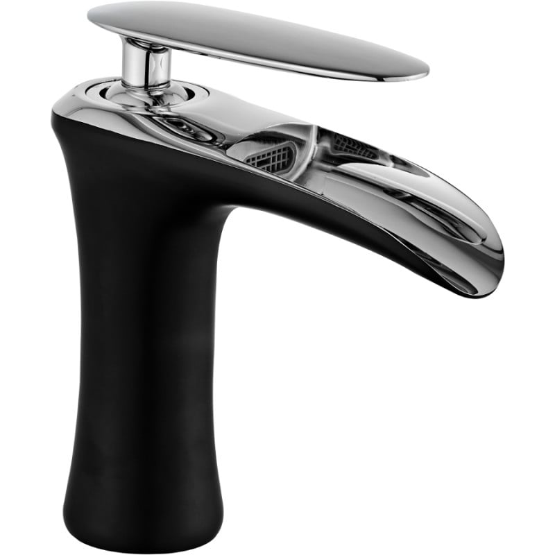 Mexen Lyra robinet de lavabo, Noir/Chrome - 745300-07