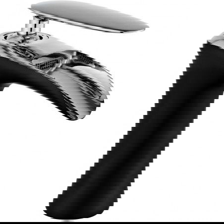 Mexen Lyra robinet de lavabo, Noir/Chrome - 745300-07