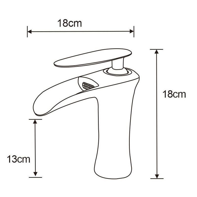 Mexen Lyra robinet de lavabo, noir/or - 745300-75