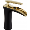 Mexen Lyra robinet de lavabo, noir/doré - 745300-75