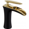 Mexen Lyra robinet de lavabo, Noir/Or - 745300-75
