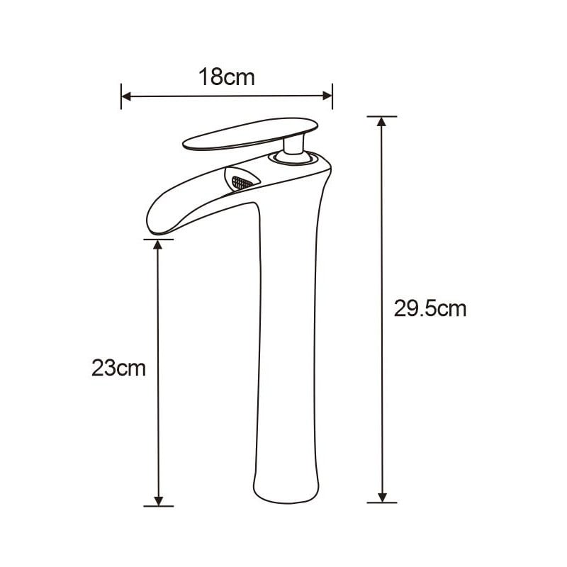 Mexen Lyra robinet de lavabo haut, chromé - 745310-00