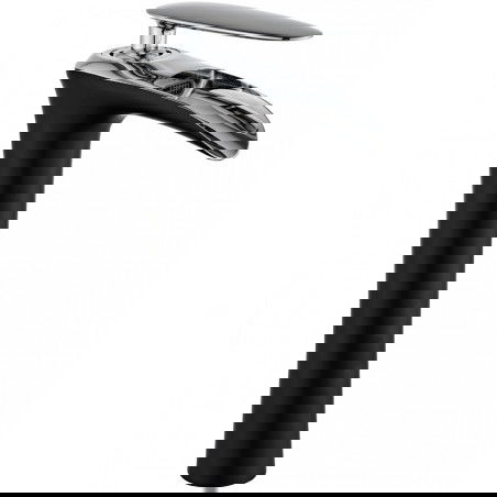 Mexen Lyra robinet de lavabo haut, Noir/Chrome - 745310-07