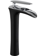 Mexen Lyra robinet de lavabo haut, Noir/Chrome - 745310-07