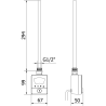 Mexen FA-BG8 radiateur électrique 300 W, blanc - W957-0300-20