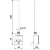 Mexen FA-BG8 radiateur électrique 300 W, noir - W957-0300-70