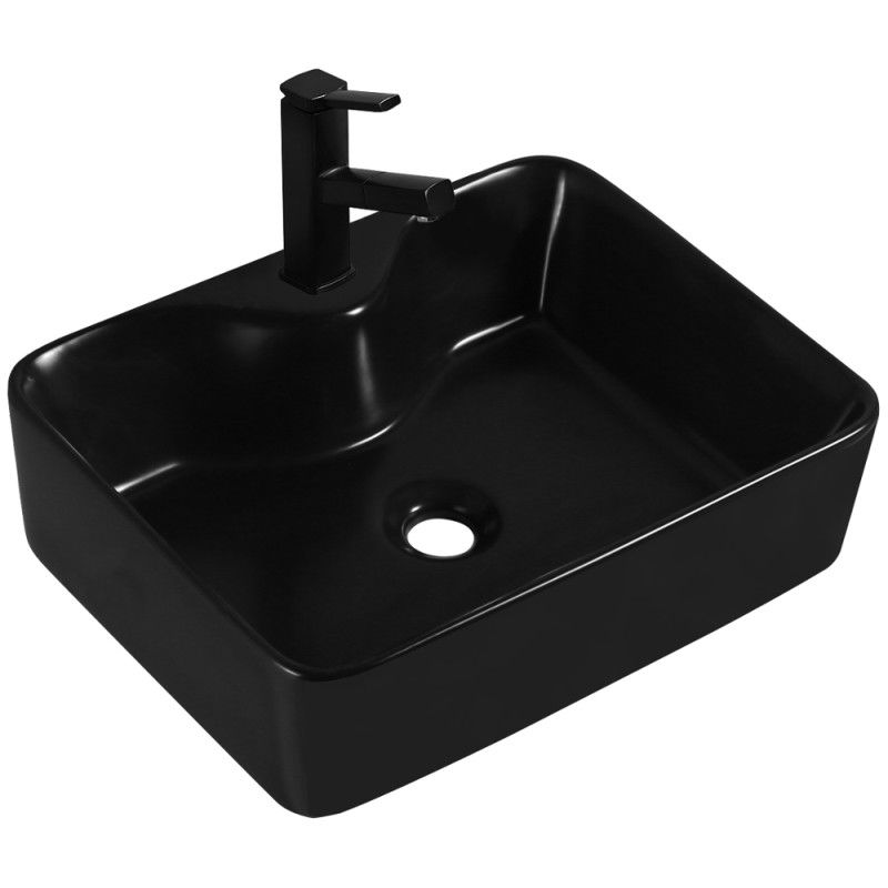 Mexen Eva lavabo de comptoir 48 x 37 cm, Noir - 21424970