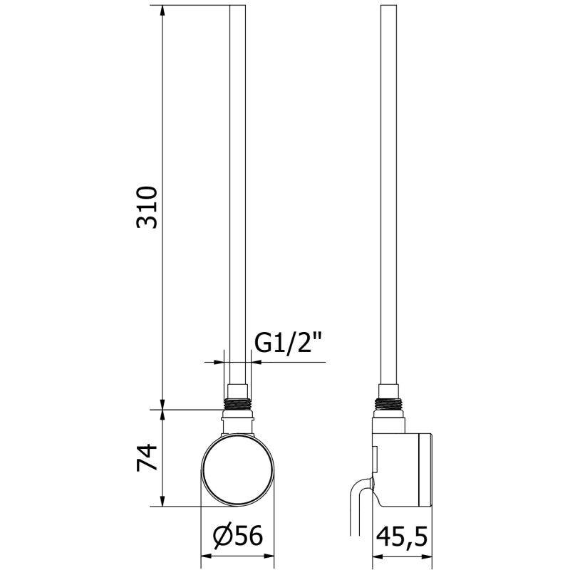 Mexen FA-D22 radiateur électrique 300 W, blanc - W955-0300-20
