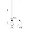 Mexen FA-D22 radiateur électrique 300 W, blanc - W955-0300-20