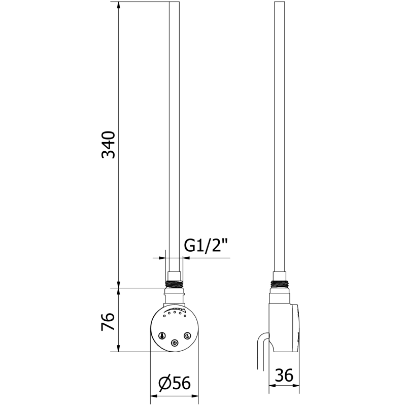Mexen FA-O élément chauffant électrique 300 W, blanc - W951-0300-20