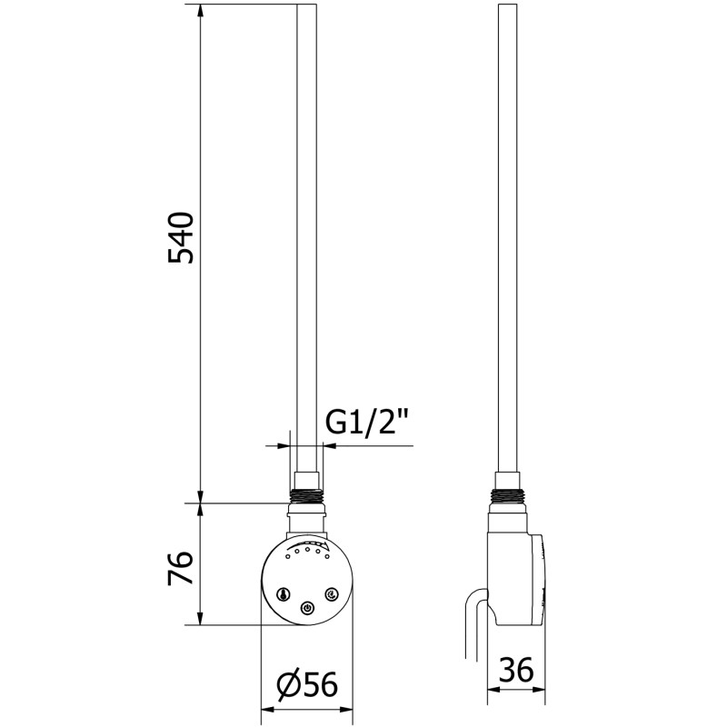 Mexen FA-O élément chauffant électrique 600 W, blanc - W951-0600-20