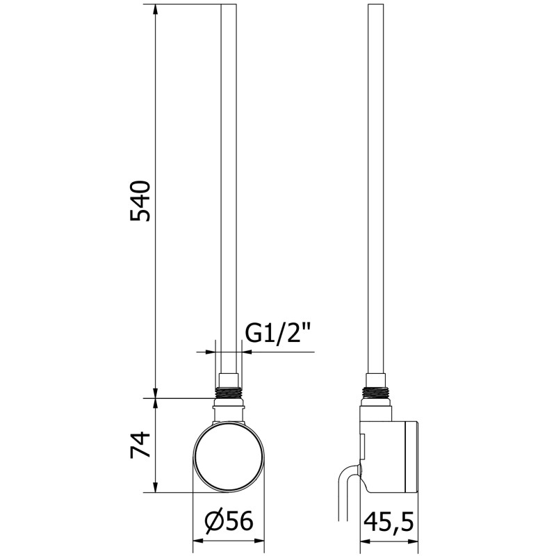 Mexen FA-D22 élément chauffant électrique 600 W, blanc - W955-0600-20