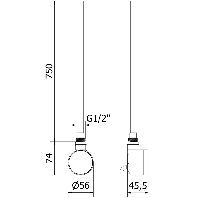 Mexen FA-D22 radiateur électrique 900 W, noir - W955-0900-70