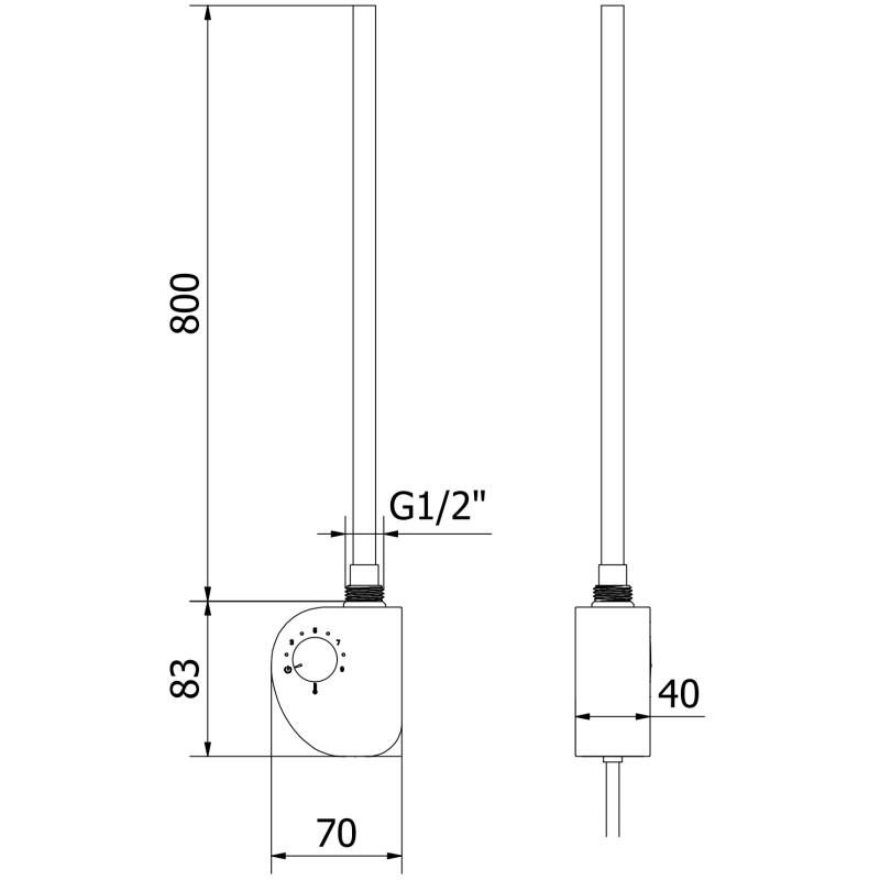 Mexen FA-D chauffage électrique 900 W, blanc - W950-0900-20