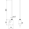Mexen FA-D radiateur électrique 900 W, noir - W950-0900-70