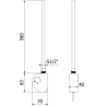 Mexen FA-D radiateur électrique 600 W, blanc - W950-0600-20