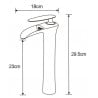 Mexen Lyra robinet de lavabo haut, Or - 745310-50