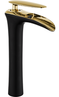 Mexen Lyra robinet de lavabo haut, Noir/Or - 745310-75