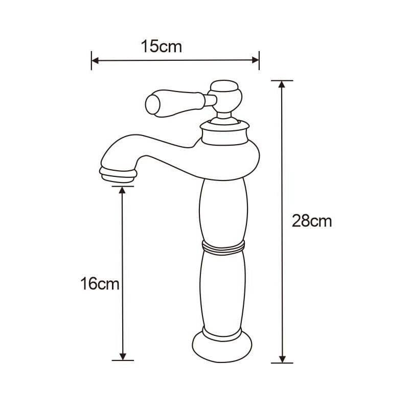 Mexen Draco robinet de lavabo haut, doré - 745410-50