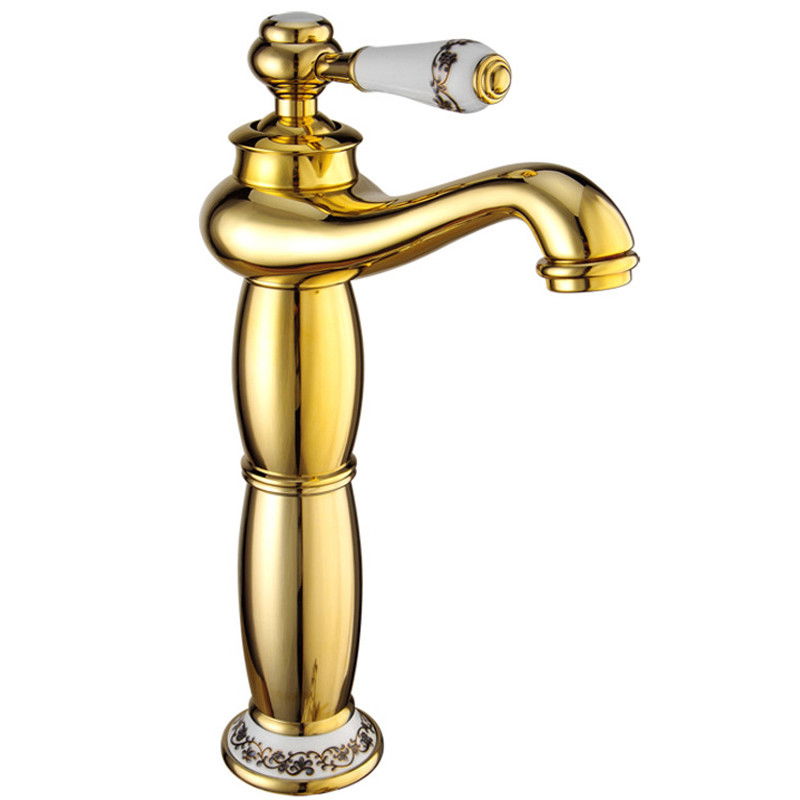 Mexen Draco robinet de lavabo haut, Or - 745410-50