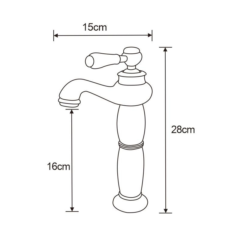 Mexen Draco mitigeur de lavabo haut, noir - 745410-70