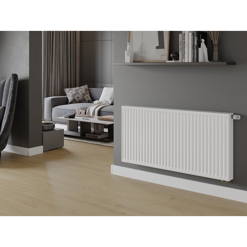 Mexen CV22 radiateur plat 300 x 2000 mm, raccordement inférieur, 1866 W, blanc - W622-030-200-00