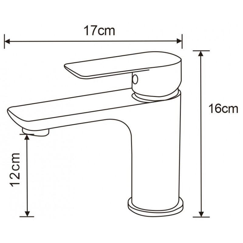 Mexen Alfa robinet de lavabo, blanc/doré - 745700-25