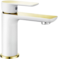 Mexen Alfa robinet de lavabo, blanc/doré - 745700-25