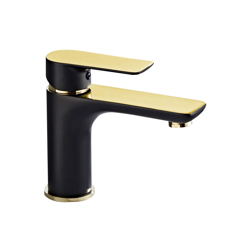 Mexen Alfa robinet de lavabo, Noir/Or - 745700-75