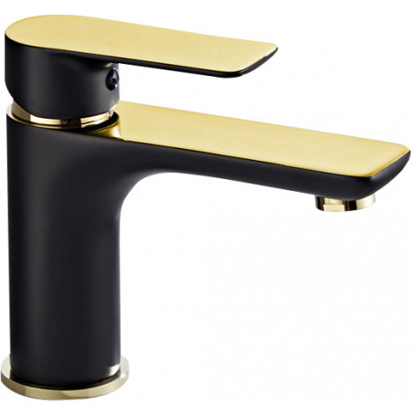 Mexen Alfa robinet de lavabo, noir/doré - 745700-75