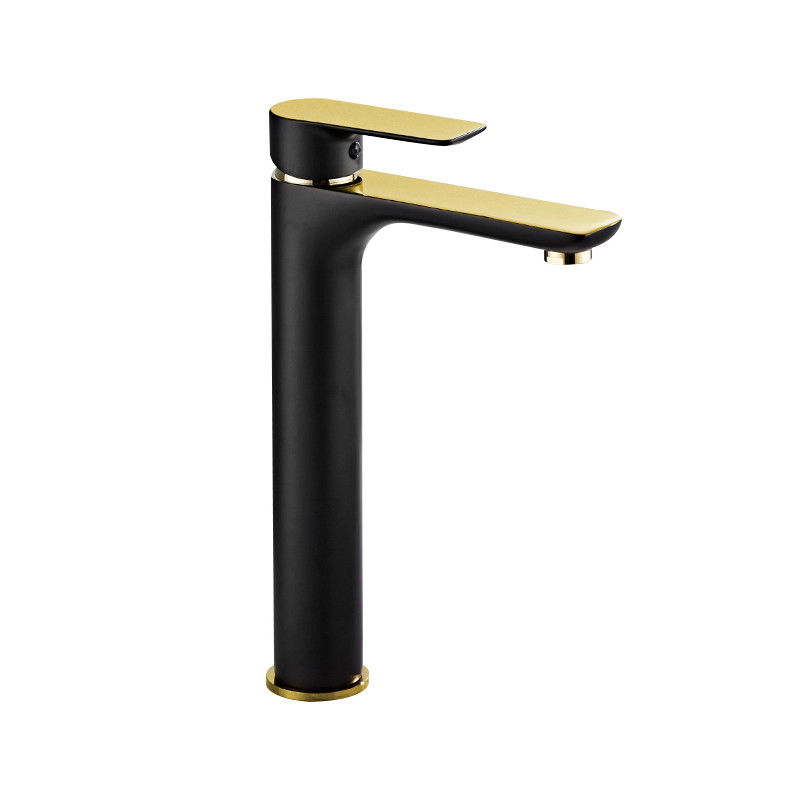 Mexen Alfa robinet de lavabo haut, Noir/Or - 745710-75