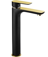 Mexen Alfa robinet de lavabo haut, Noir/Or - 745710-75