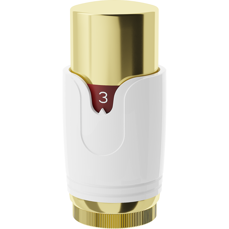 Mexen tête thermostatique pour radiateur, blanc/or - W900-000-25