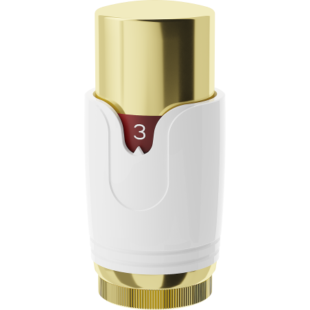 Mexen tête thermostatique pour radiateur, blanc/or - W900-000-25
