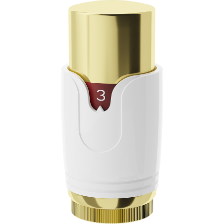Mexen Uni-H tête thermostatique de radiateur, blanche/dorée - W900-000-25