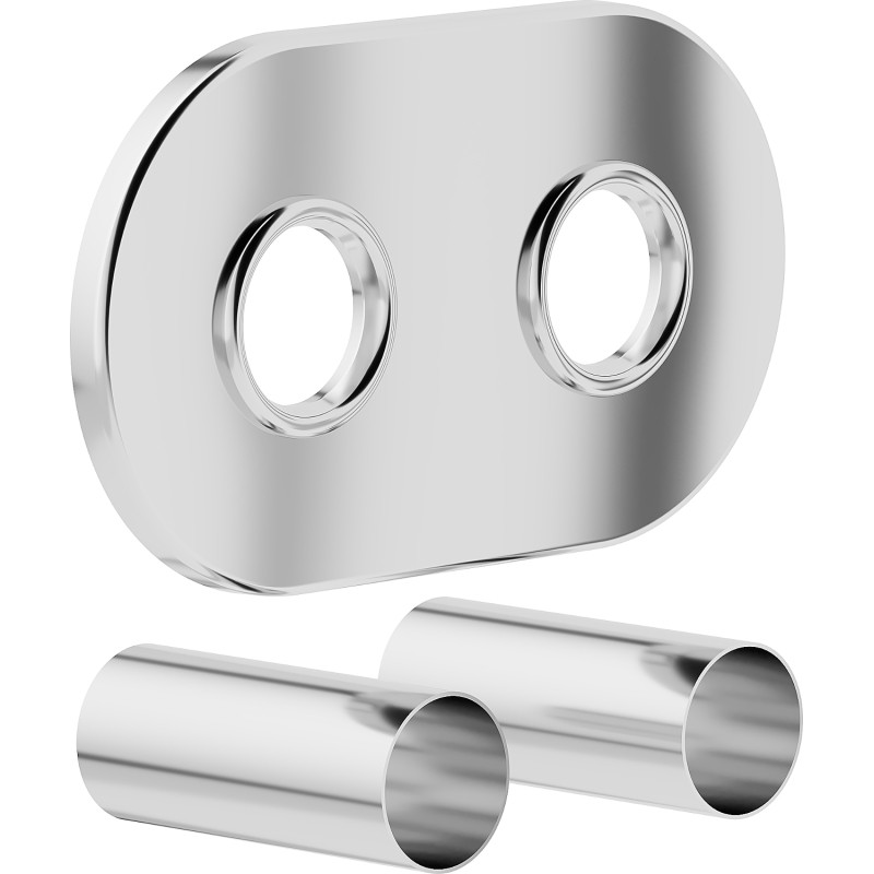 Mexen 2R kit de finition double pour radiateur, chromé - W905-000-01