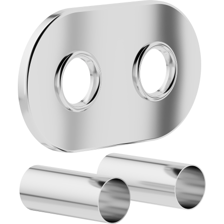 Mexen 2R kit de finition double pour radiateur, chromé - W905-000-01